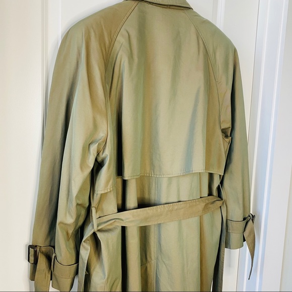 Vintage Green Slightly Iridescent Trench Coat - Picture 4 of 9